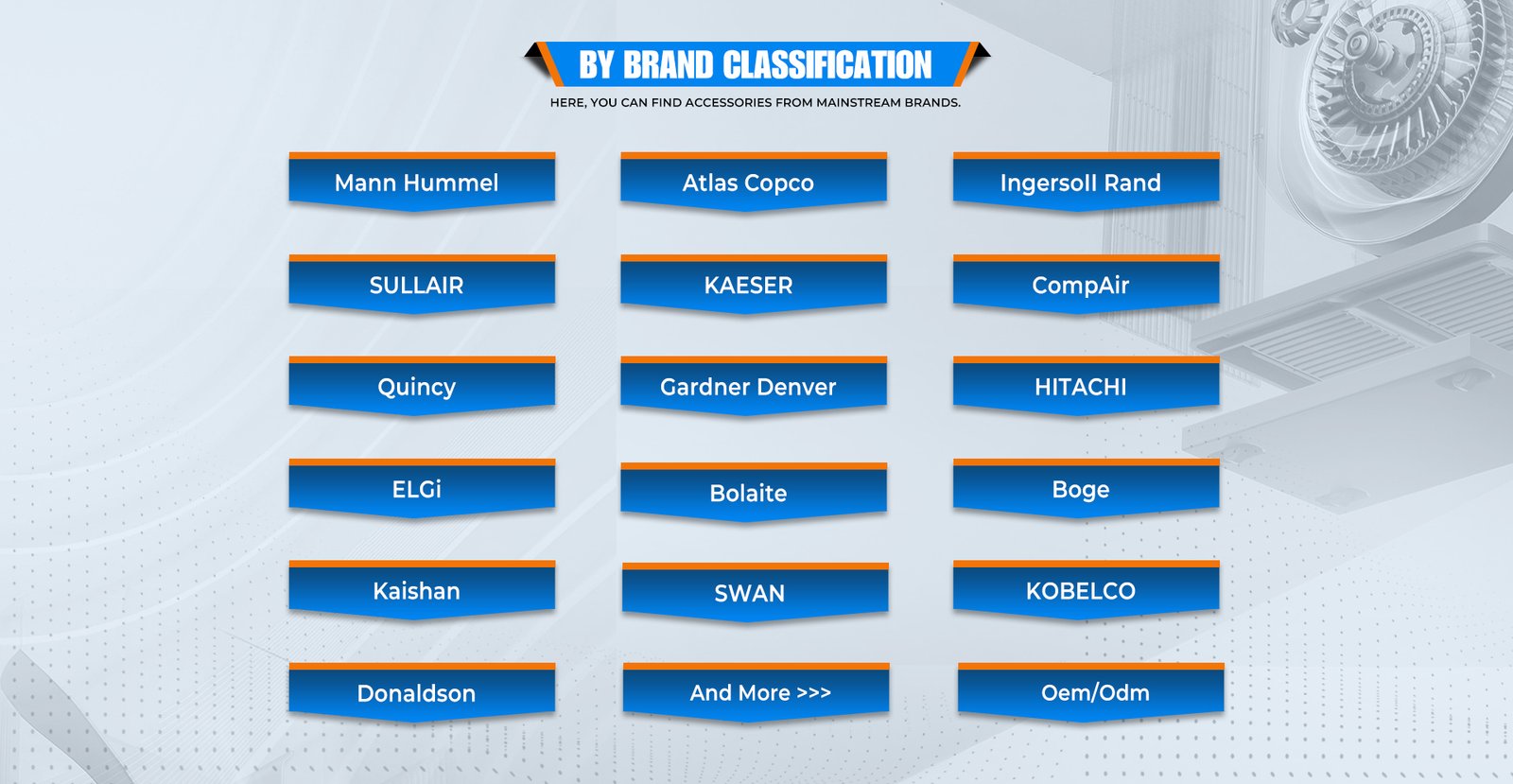 Air compressor parts by brand
